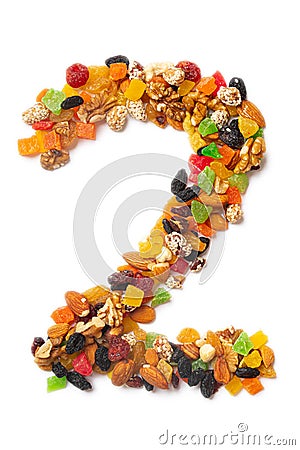 Food pattern made from nuts Stock Photo