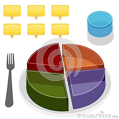 Food Plate Guide Vector Illustration