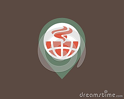 Food point logo design Vector Illustration