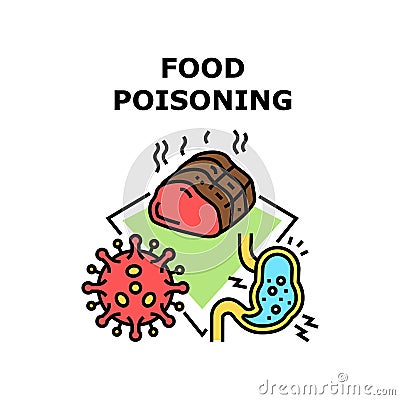Food Poisoning Vector Concept Color Illustration Vector Illustration