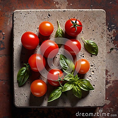 Food preparation, fresh vegetarian ingredients for italian meal Stock Photo