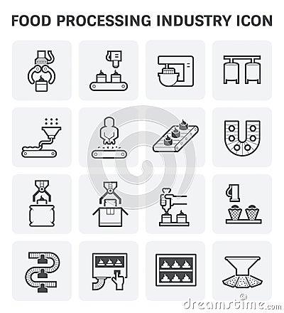 Food processing icon Vector Illustration