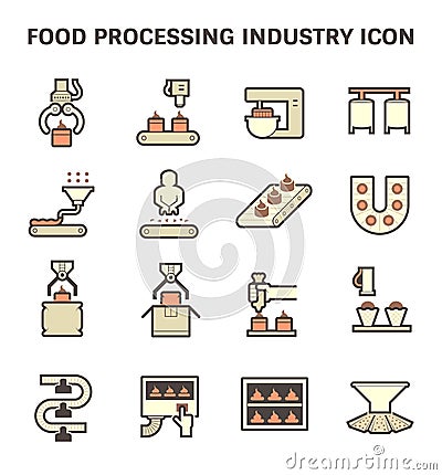 Food processing icon Vector Illustration