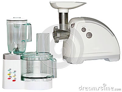 Food processor and meat grinder Stock Photo