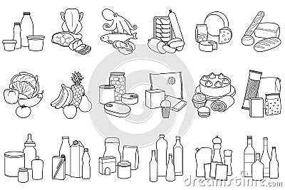 Food Product Set Vector Illustration