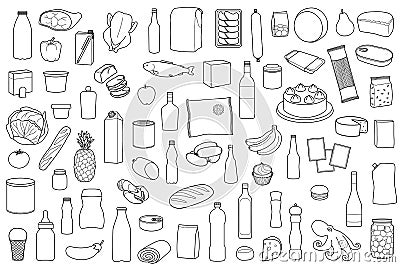 Food Product Set Vector Illustration