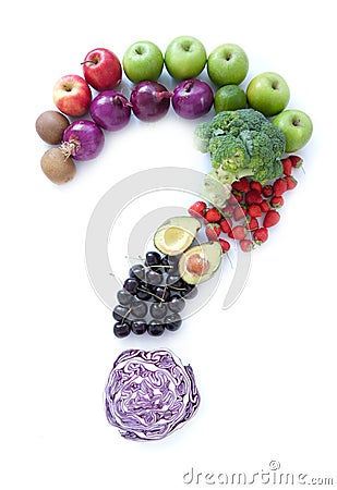 Food question mark Stock Photo