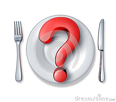 Food questions Stock Photo