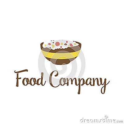 Food and restaurant logo design idea. Logo with negative space. Cooking creative symbol template. Vector Illustration