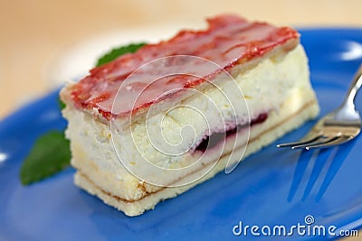 Food series: fancy cake with red fruit jelly Stock Photo