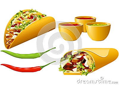 Food series - Mexican Vector Illustration