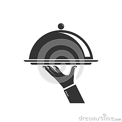 Food serving tray Vector Illustration