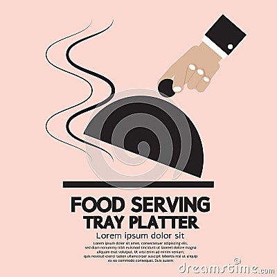 Food Serving Tray Platter. Vector Illustration