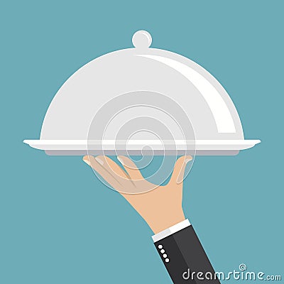 Food serving tray Vector Illustration