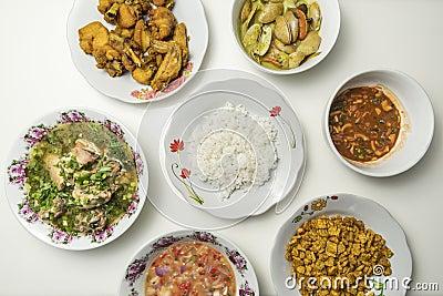 Set of asian malay food Stock Photo