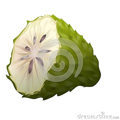 Food soursop icon cartoon vector. Fruit juice Vector Illustration