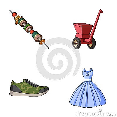 Food, sport and other web icon in cartoon style.transport, fashion icons in set collection. Vector Illustration