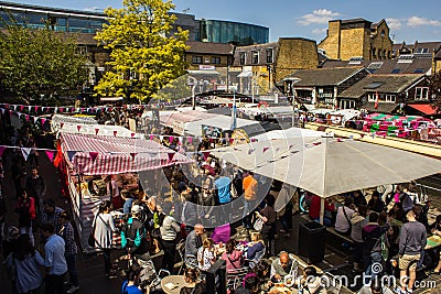 Food Stalls at Camden Market during the day Editorial Stock Photo