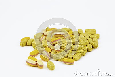 Food supplement pills Stock Photo