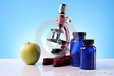 Food supplement science Stock Photo