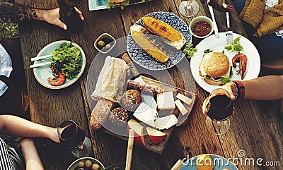 Food Table Delicious Meal Prepare Cuisine Concept Stock Photo