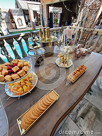 food table snacks Editorial Stock Photo