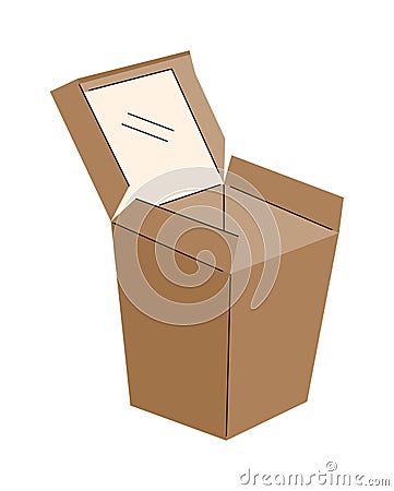 Food takeaway carton package vector. Lunch boxes. Cardboard cups, recyclable paper boxes. Vector Illustration