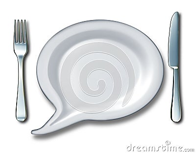 Food Talk Stock Photo