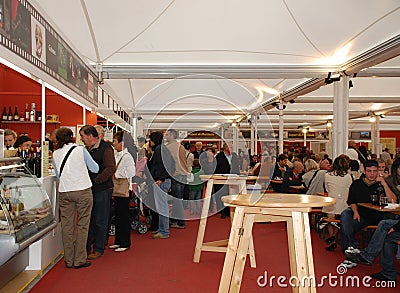 Food Tent, Udine Editorial Stock Photo