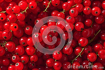 Food texture background - background filled with red current berries Stock Photo