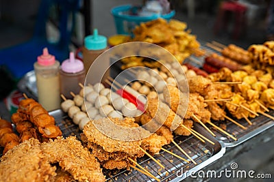 Food in Thailand, street food at food courts Stock Photo