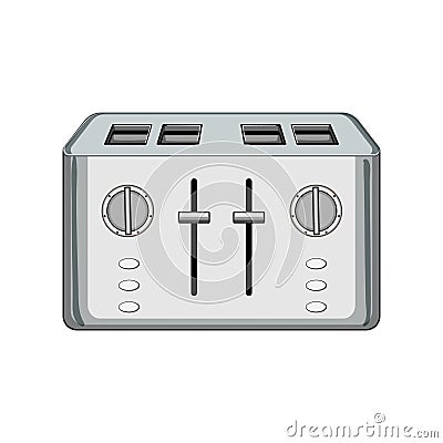 food toaster bread cartoon vector illustration Vector Illustration