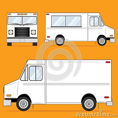 Food Truck Blank Vector Illustration