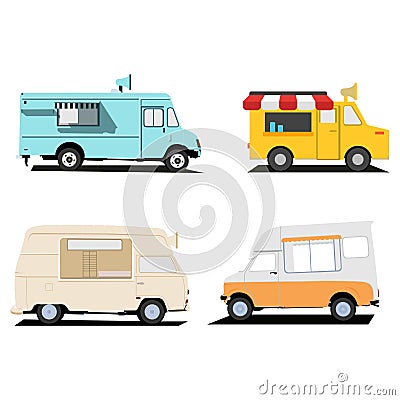 Food truck illustration designs Cartoon Illustration