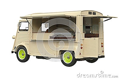 Food truck retro style Stock Photo