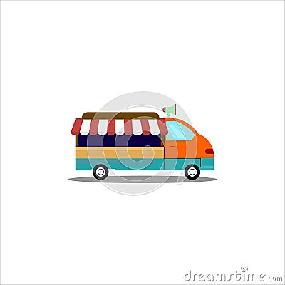 Food truck shape vector illustration Vector Illustration