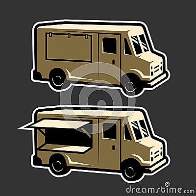 Food truck template . Vector Illustration