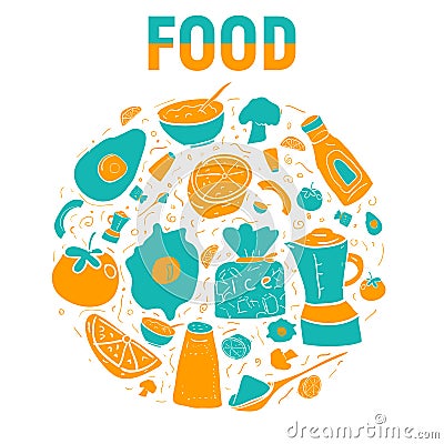 Food vector illustration Vector Illustration