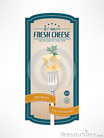 Food vintage label Vector Illustration