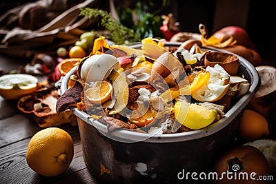 food waste reduction campaign, with emphasis on the importance of food waste prevention and sustainable consumption Stock Photo