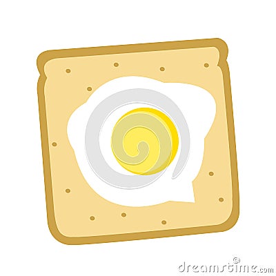 Yammy breakfast bread egg Stock Photo