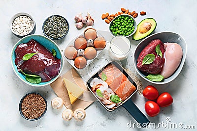 Foods High in Zinc Stock Photo