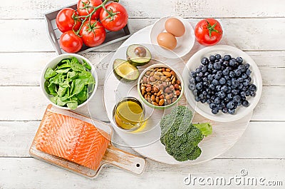 Foods for your brain. Stock Photo