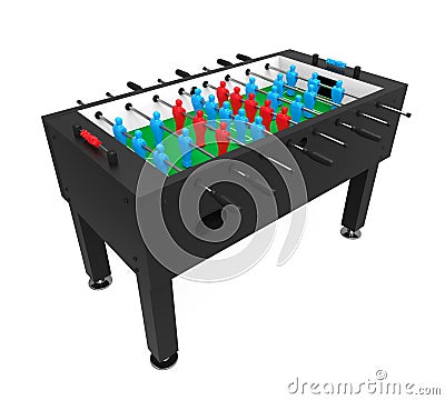 Foosball Soccer Table Game Isolated Stock Photo