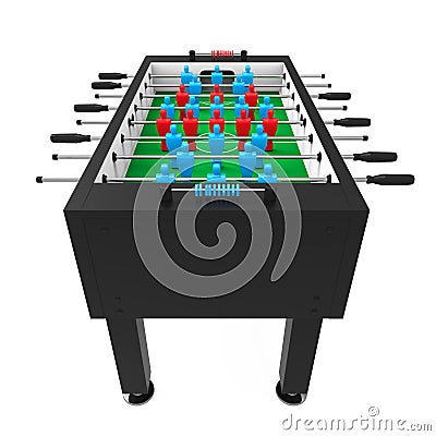 Foosball Soccer Table Game Isolated Stock Photo