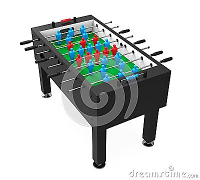 Foosball Soccer Table Game Isolated Stock Photo