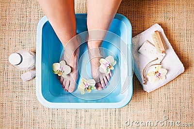 Foot bath Stock Photo