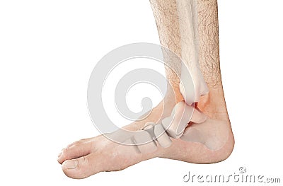 Foot bones pain Stock Photo