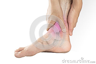 Foot bones pain Stock Photo