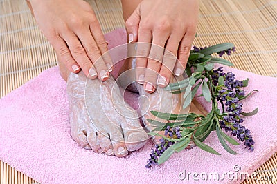 Foot care Stock Photo